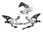 Extreme Components Rearset RSV4 17-20 GP shift Silver with carbon heel