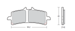 Pads - Brake Pads - Brembo - Brembo TT2910HH 7.4mm Sintered Pad Kit for M4, M50, GP4-rs, GP4-rx, .484 Cafe, Shape C