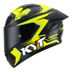 KYT NZ Race Carbon Competition Yellow Helmet