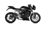 MiVV Exhausts - MIVV Slip-On X-M5 Black Stainless Steel Exhaust For TRIUMPH STREET TRIPLE 660 S | STREET TRIPLE 765 R / S / RS - Image 2