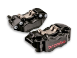 Brakes - Calipers - Brembo - Brembo Caliper Set, P4 30/34mm, GP4-RB 2-Pin, Billet 2-Piece, 108mm Radial Mount, Hard-Anodized Black