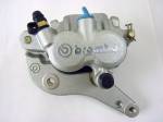 Brembo - Brembo Caliper, PF 2x28mm w/ Organic Pads Shape V, 95mm Mount, Front, Floating, Left, Silver - Image 1